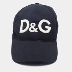Pre Owned Dolce & Gabbana Black Wool & Cotton Logo Embroidered Baseball Cap (57)