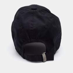Pre Owned Dolce & Gabbana Black Cotton Logo Plaque Baseball Cap 57