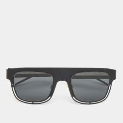 Dolce & Gabbana Black/White Logo Square Sunglasses