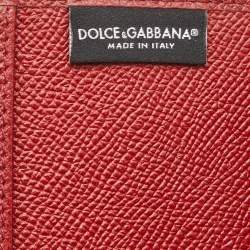 Dolce & Gabbana Red Leather Passport Holder 