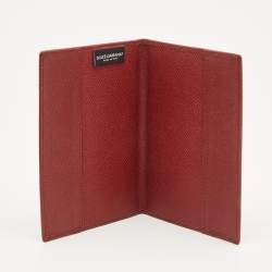 Dolce & Gabbana Red Leather Passport Holder 