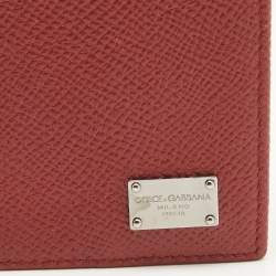 Dolce & Gabbana Red Leather Passport Holder 