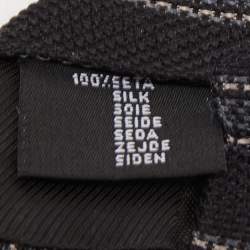 مملوكة مسبقًا Dolce & Gabbana Black Diagonal Striped Silk Tie