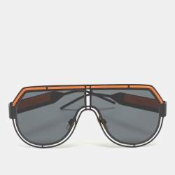 Dolce & Gabbana Black/Orange DG 2231 Shield Sunglasses