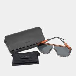 Dolce & Gabbana Black/Orange DG 2231 Shield Sunglasses