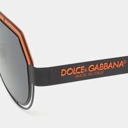 Dolce & Gabbana Black/Orange DG 2231 Shield Sunglasses