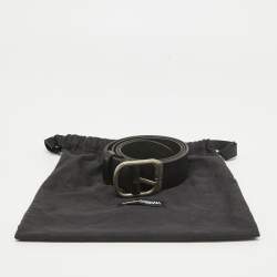 Pre Owned Dolce & Gabbana Black Leather Belt 100CM