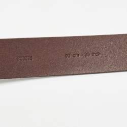 Dolce & Gabbana Dark Brown Leather Buckle Belt 80CM