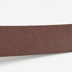 Dolce & Gabbana Dark Brown Leather Buckle Belt 80CM
