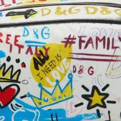 Dolce & Gabbana Multicolor Graffiti Printed Nylon Pouch