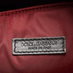 Dolce & Gabbana Black Leather and Nylon Studded Patch Backpack