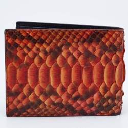 Dolce & Gabbana Orange Python Bifold Wallet