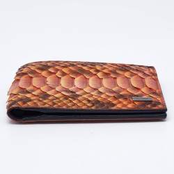 Dolce & Gabbana Orange Python Bifold Wallet