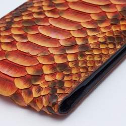 Dolce & Gabbana Orange Python Bifold Wallet