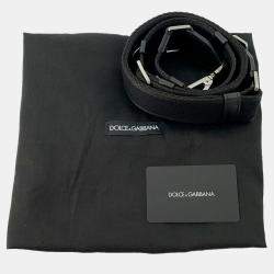 Dolce&Gabbana Natural/Black Canvas Leather Logo 2Way Tote Bag