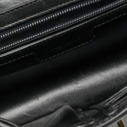 Pre Owned Dolce & Gabbana Envelope Black Leather Wristlet Pouch