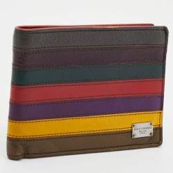 مملوكة مسبقًا Dolce & Gabbana Multicolor Leather Bifold Wallet