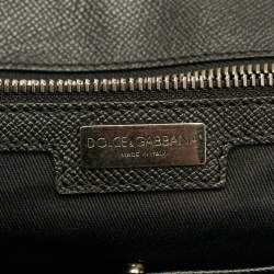 مملوكة مسبقًا حقيبة نهاية الأسبوع جلد أسود دولتشي أند غابانا صقلية