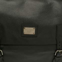 مملوكة مسبقًا حقيبة نهاية الأسبوع جلد أسود دولتشي أند غابانا صقلية