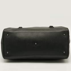 مملوكة مسبقًا حقيبة نهاية الأسبوع جلد أسود دولتشي أند غابانا صقلية