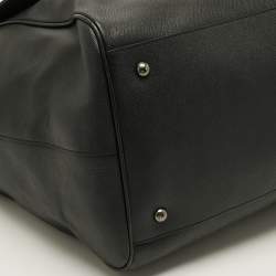 مملوكة مسبقًا حقيبة نهاية الأسبوع جلد أسود دولتشي أند غابانا صقلية