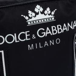 Dolce & Gabbana Black Nylon and Leather Messenger Bag