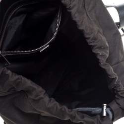 Dolce & Gabbana Dark Khaki Green Canvas and Leather Double Pocket Backpack
