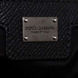 Dolce & Gabbana Dark Khaki Green Canvas and Leather Double Pocket Backpack