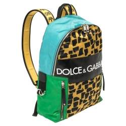 Dolce & Gabbana Multicolor Nylon and Coated Canvas Backpack