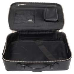 Pre Owned Dolce & Gabbana Black Leather Zip Around Briefcase