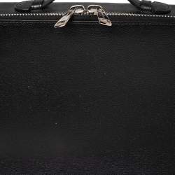 Pre Owned Dolce & Gabbana Black Leather Zip Around Briefcase