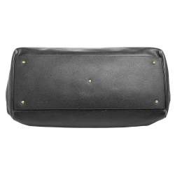 Pre Owned Dolce & Gabbana Black Leather Miss Sicily Weekender Bag