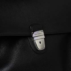 Pre Owned Dolce & Gabbana Black Leather Briefcase