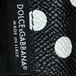 Pre Owned Dolce & Gabbana Blue Lizard Embossed Leather DG Trifold Wallet
