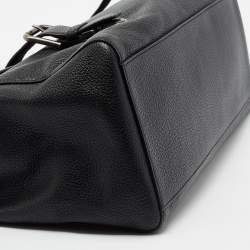 Pre Owned Dolce & Gabbana Black Leather Sicily Travel Bag