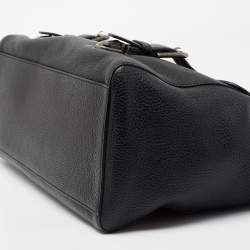 Pre Owned Dolce & Gabbana Black Leather Sicily Travel Bag