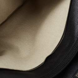 Pre Owned Dolce & Gabbana Black Leather Sicily Travel Bag