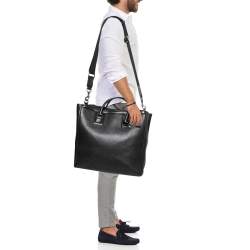 Pre Owned Dolce & Gabbana Black Textured Leather Tote