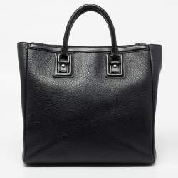 Pre Owned Dolce & Gabbana Black Textured Leather Tote