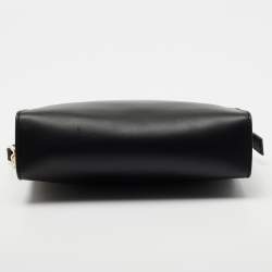 Dolce & Gabbana Black Leather Zip Wristlet Clutch