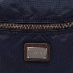 Dolce & Gabbana Navy Blue Nylon and Leather Messenger Bag
