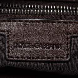 Dolce & Gabbana Navy Blue Nylon and Leather Messenger Bag