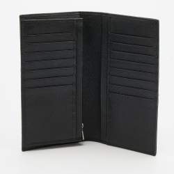Dolce & Gabbana Grey/Black Leopard Print Coated Canvas Long Wallet