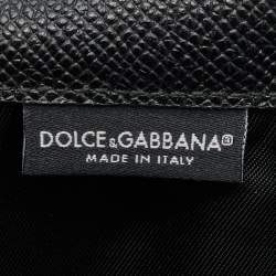 Dolce & Gabbana Grey/Black Leopard Print Coated Canvas Long Wallet