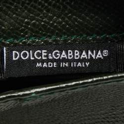 Dolce & Gabbana Dark Green Leather Bifold Wallet