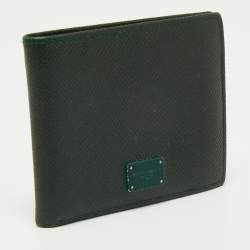 Dolce & Gabbana Dark Green Leather Bifold Wallet