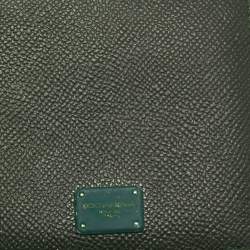 Dolce & Gabbana Dark Green Leather Bifold Wallet