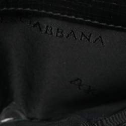 Dolce & Gabbana Black Leather Artist Patch Bifold Wallet 