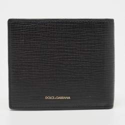 Dolce & Gabbana Black Leather Cowboy Patch Bifold Wallet