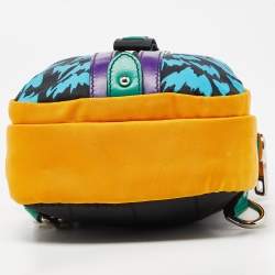 Dolce & Gabbana Multicolor Printed Nylon and Leather Sling Bag